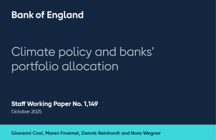 Bank of England (2025): Staff Working Paper No. 1,149